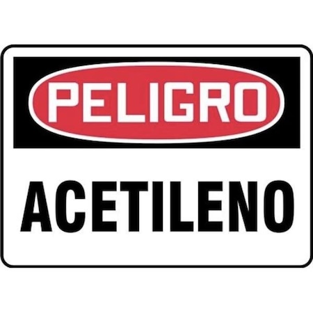 Accuform OSHA DANGER Safety Sign ACETYLENE SHMCHL196VA SHMCHL196VA